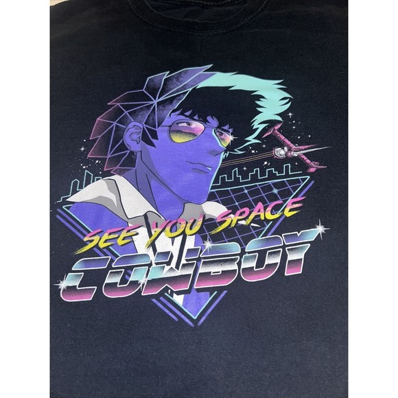 Space Cowboy Black Unisex Tee Shirt. - Picture 2 of 5